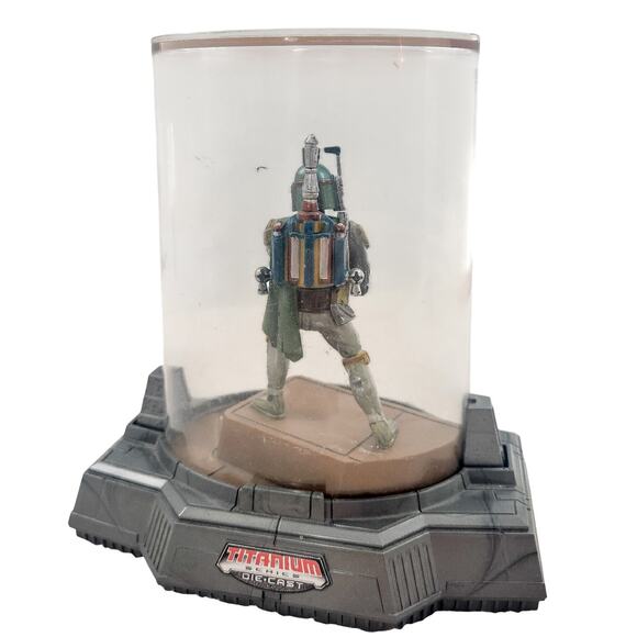 Star Wars Boba Fett Action Figure Figurine Diecast Titanium Series Display Case - Picture 4 of 9